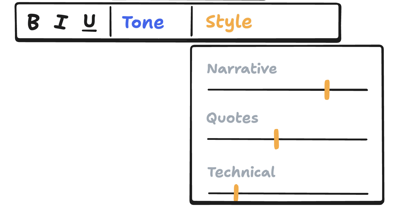 Text steering